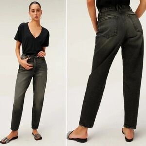 Good American Good Mom High Waist Black Jeans Size 27